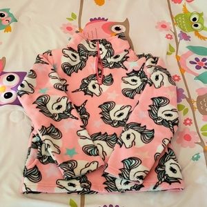 Girls unicorn fleece